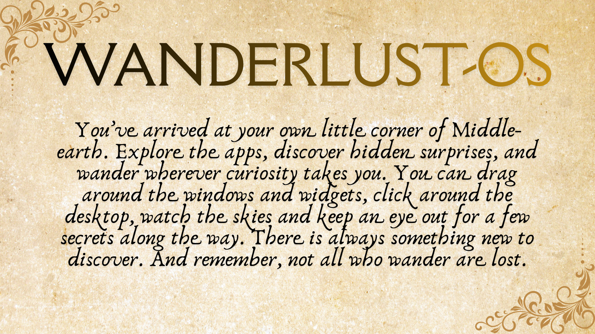 Welcome to Middle Earth